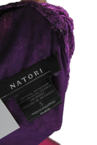 Natori Womens Lace Sleep Camisole Purple Size S