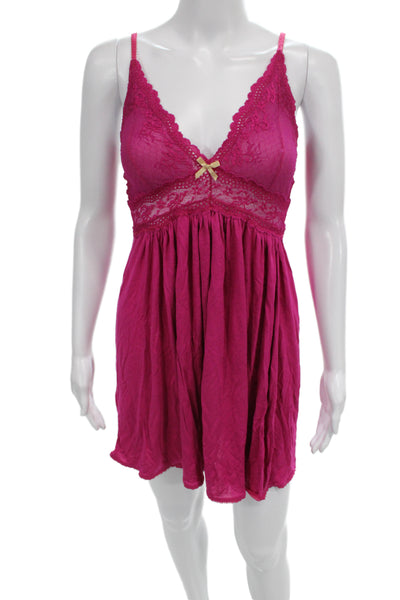 Eberjey Womens Nylon Lace Camisole Pink Size PS