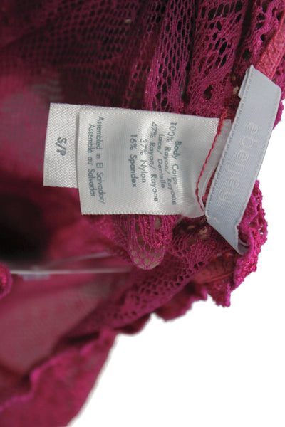 Eberjey Womens Nylon Lace Camisole Pink Size PS