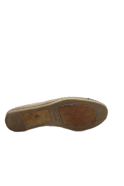 Chanel Womens Leather Toe Cap Espadrille Sandals Beige Size 40 10