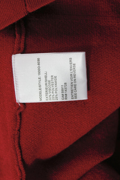 Tribal Womens Collared Long Sleeve Viscose Cardigan Red Size 2XL