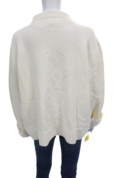 Tribal Womens Cardigan Ivory Viscose Collared Long Sleeve Size 2XL