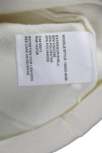 Tribal Womens Cardigan Ivory Viscose Collared Long Sleeve Size 2XL