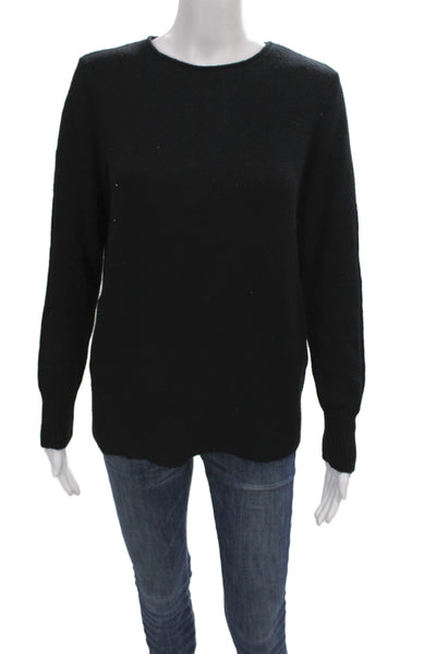 Renuar Womens Black Crew Neck Pullover Sweater Long Sleeve Size L