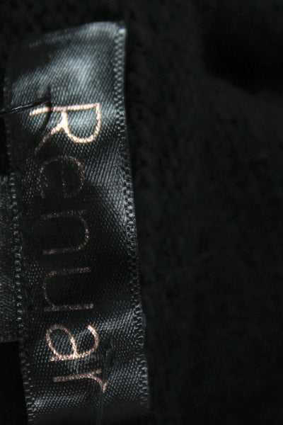 Renuar Womens Black Crew Neck Pullover Sweater Long Sleeve Size L