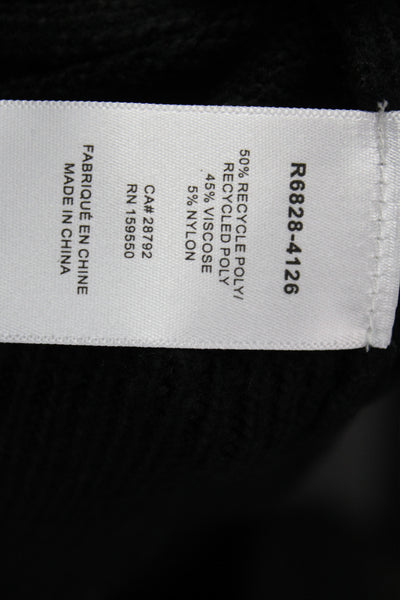 Renuar Womens Black Crew Neck Pullover Sweater Long Sleeve Size L
