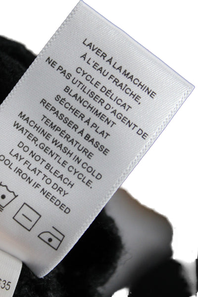 Renuar Women Pullover Sweater Black Crew Neck Long Sleeve Size L