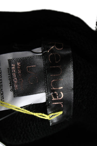 Renuar Women Pullover Sweater Black Mock Neck Long Sleeve Size L