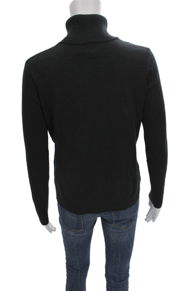 Renuar Womens Pullover Sweater Black Turtleneck Long Sleeve Acrylic Size S