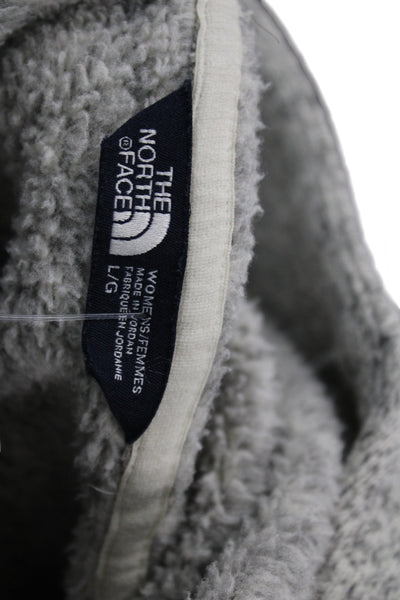 The North Face Womens Pullover Hoodie Gray High Neck Size L