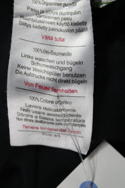 Molo Childrens Boys Long Sleeves Tee Shirt Black White  Cotton Size 16