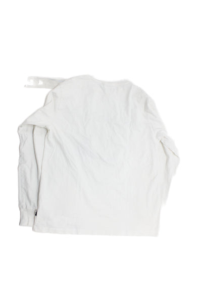 Molo Childrens Boys Long Sleeves Tee Shirt White Black Cotton Size 16