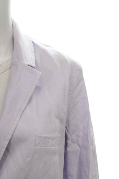 120% Lino Womens Purple Linen Pant Suit Solid Spring Size 42