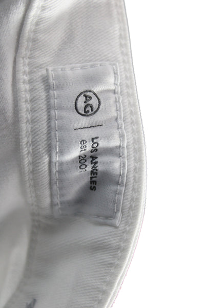 AG Womens Bootcut High Waist White Cotton Blend Jeans Size 28