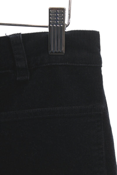 Nili Lotan Women Cropped Cotton Pants Black Button Closure Size 28