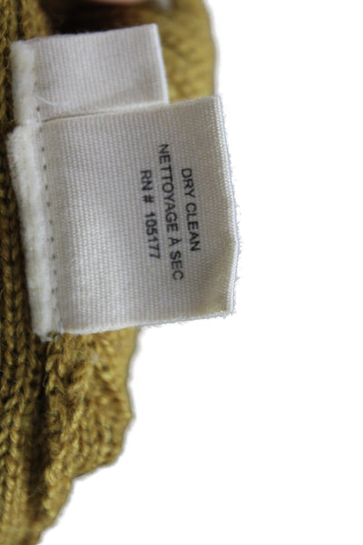 Ulla Johnson Womens Alpaca Mock Neck Pullover Sweater Gold Long Sleeve Size S