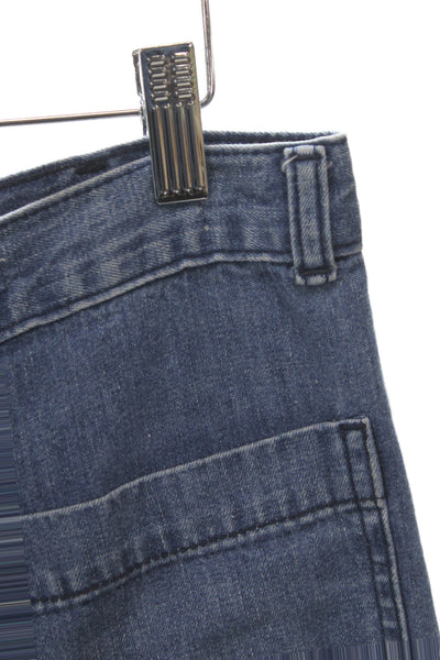 The Great Womens Wide-Leg Jeans Blue Cotton Blend High Rise Size 26