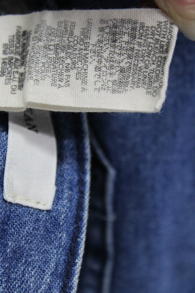 The Great Womens Wide-Leg Jeans Blue Cotton Blend High Rise Size 26