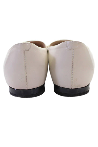 Tods Women Leather Colorblock Flats Tan Black Size 5