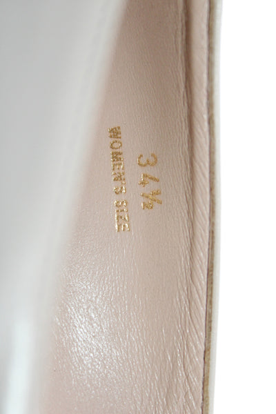 Tods Women Leather Colorblock Flats Tan Black Size 5