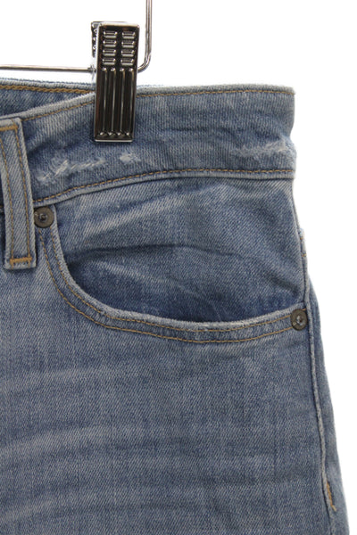 Paige Women Ankle Jeans Blue Mid Rise Cotton Inseam 25 Size 32