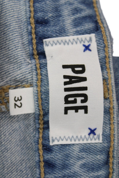 Paige Women Ankle Jeans Blue Mid Rise Cotton Inseam 25 Size 32