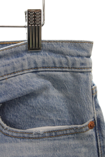 Levis Women Straight Jeans Blue Cotton Blend Mid Rise 28 Inseam 90s Size 32