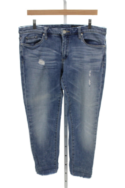 BLANKNYC Women Skinny Blue Mid Rise Cotton Blend Jeans Size 31