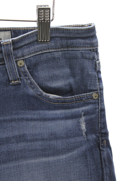 AG Adriano Goldschmied Womens Ankle Jeans Blue Cotton Mid Rise Size 32