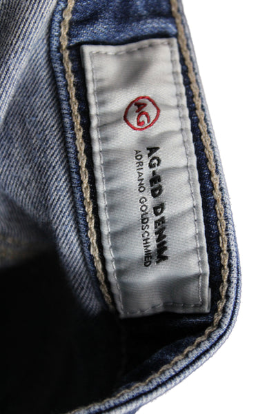 AG Adriano Goldschmied Womens Ankle Jeans Blue Cotton Mid Rise Size 32