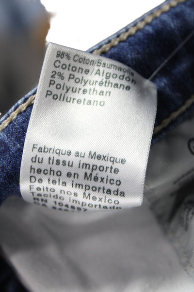 AG Adriano Goldschmied Womens Ankle Jeans Blue Cotton Mid Rise Size 32