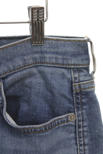 7 For All Mankind Womens Cropped High Rise Blue Jeans Size 32