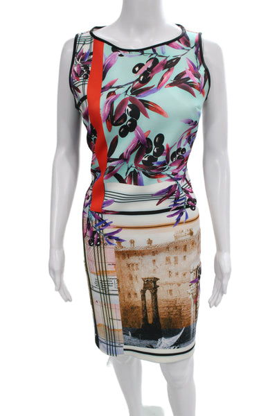 Clover Canyon Women Bodycon Floral Multicolor Dress Size M