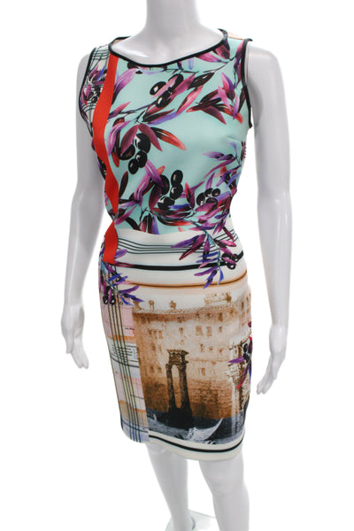Clover Canyon Women Bodycon Floral Multicolor Dress Size M