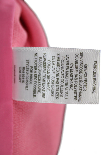 Trina Turk Women Shift Dress Pink Boat Neck Sleeveless Short Polyester Size 6