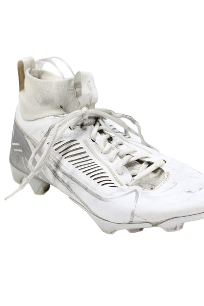 Nike Men's Leather  Laced Front  Cleats White Size 11.5