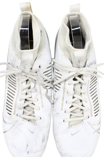 Nike Men's Leather  Laced Front  Cleats White Size 11.5