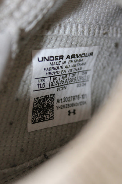 Under Armour Men's Canvas Laced Front  Cleats White Size 11.5
