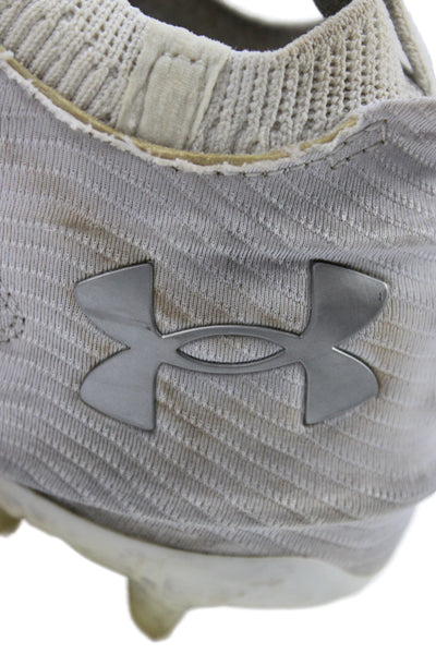 Under Armour Men's Canvas Laced Front  Cleats White Size 11.5