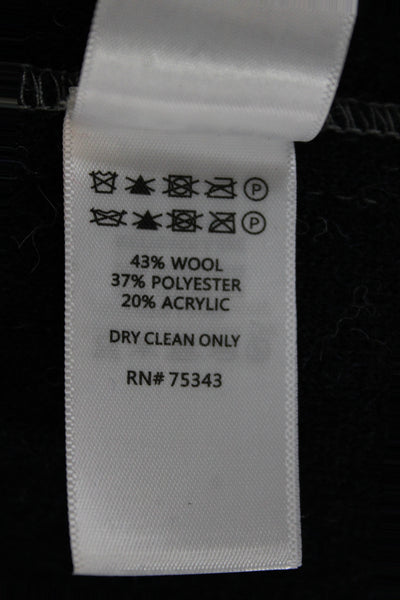 Christian Siriano Women Gray Wool Blend Ombre Overcoat Open Front Size XL