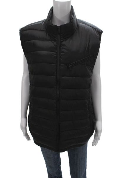 Cole Haan Womens Quilted Nylon Vest Black Size XL