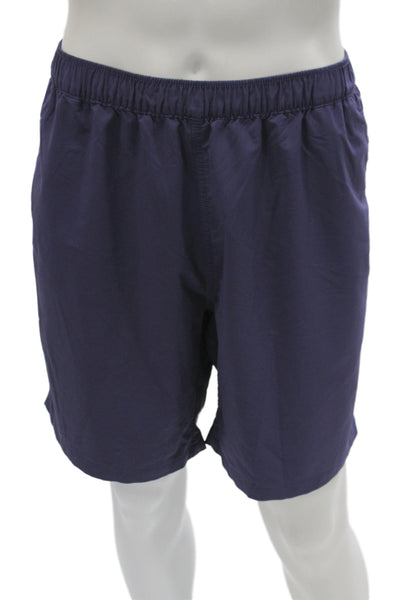 Peter Millar Mens Athletic Purple Polyester Drawstring Shorts Size XL