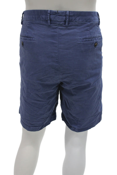 Peter Millar Mens Blue Cotton Chino Shorts Size 38