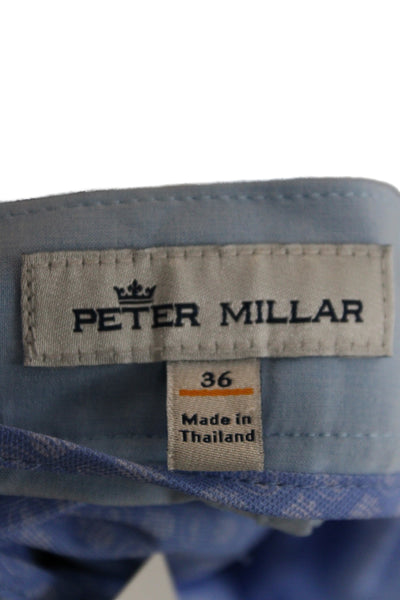 Peter Millar Mens Athletic Golf Shorts Blue Size 36