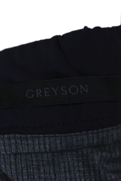 Greyson Mens Khakis Blue Performance Stretch Golf Size 36