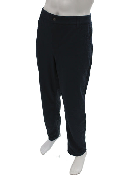 Johnnie-o Mens Khakis Blue Polyester Button Golf Inseam 32 Size 40