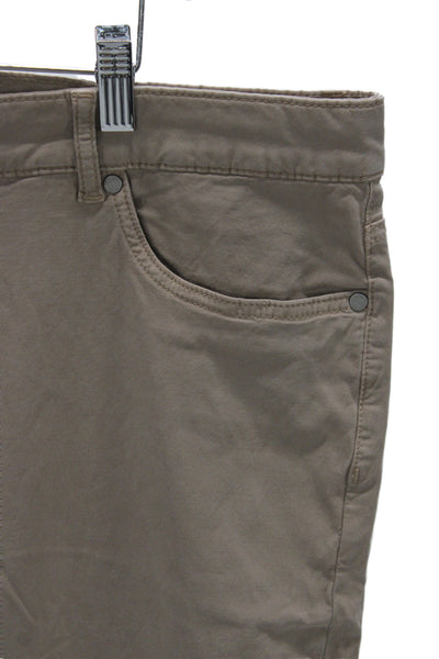 Peter Millar Mens Chino Pants Beige Tencel Button Inseam 32 Size 40