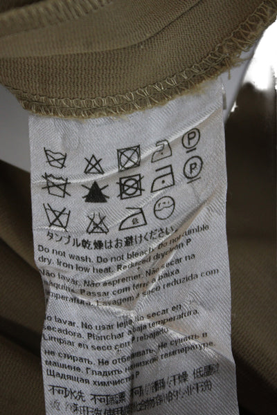 Escada Womens Beige Wool Straight Leg Pants Size 40