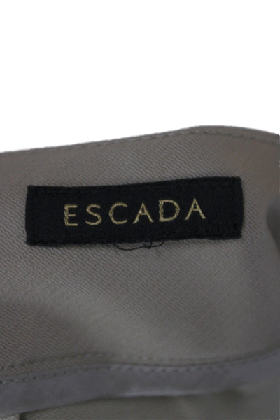 Escada Womens Beige Wool Straight Leg Pants Size 40