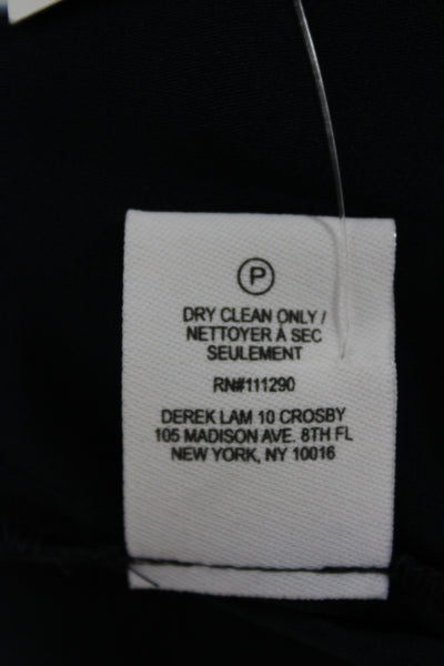 Derek Lam 10 Crosby Women Blue Crew Neck Long Sleeve Blouse Size 4
